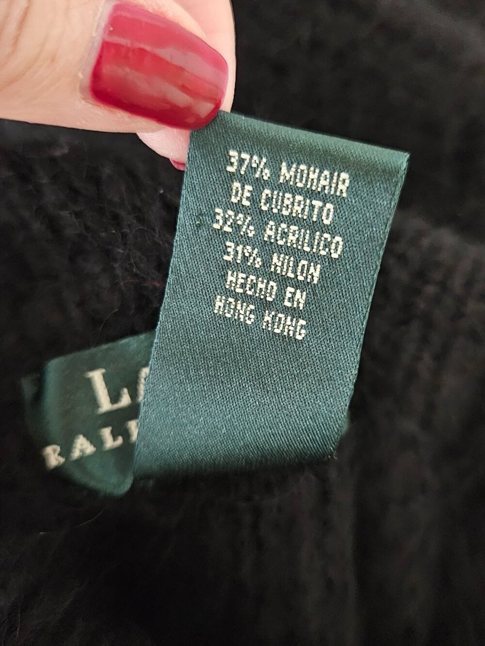 VINTAGE Ralph Lauren Mohair Turtleneck / Cowl Neck Sweater - Picture 9 of 11